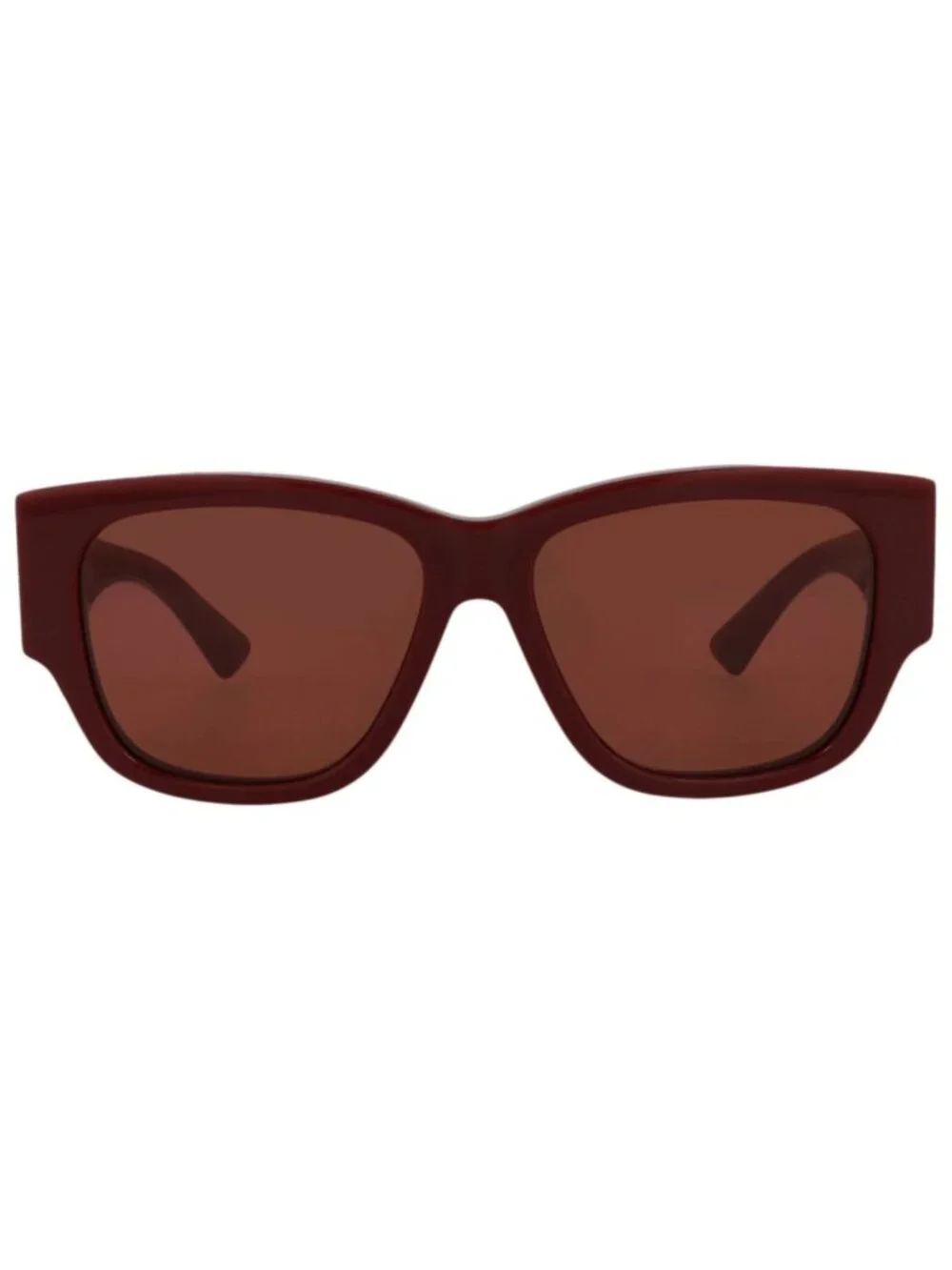 New Bottega Veneta Women's Sunglasses Square Rectangle Acetate Frame Burgundy Ey